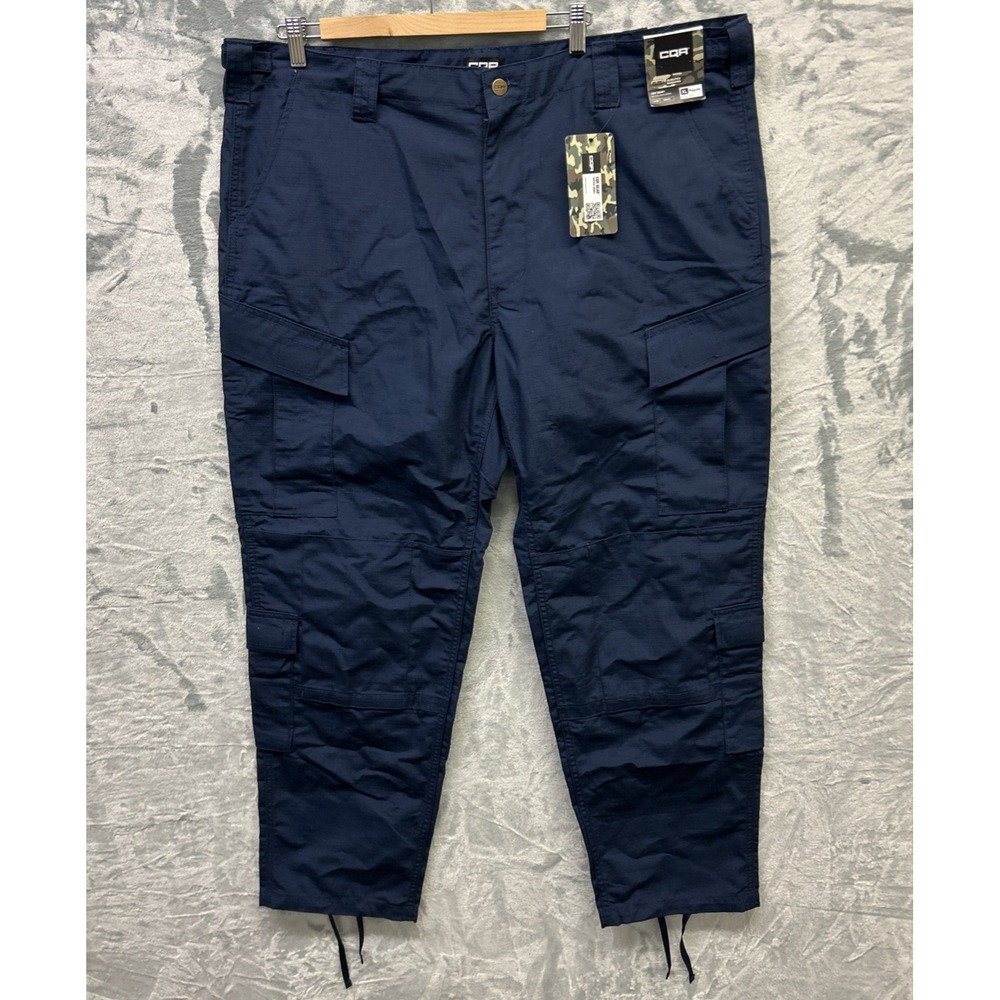 CQR Pants Mens Extra Large Blue Tactical Ripstop Cargo Utility Gorpcore Workwear